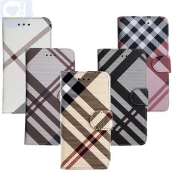 Aguchi 亞古奇 Apple iPhone X/Xs (精品版) 英倫格紋氣質手機皮套 側掀磁扣支架式皮套 矽膠軟殼 5色可選