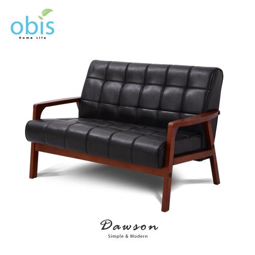 【obis】Dawson現代風復古雙人皮質沙發