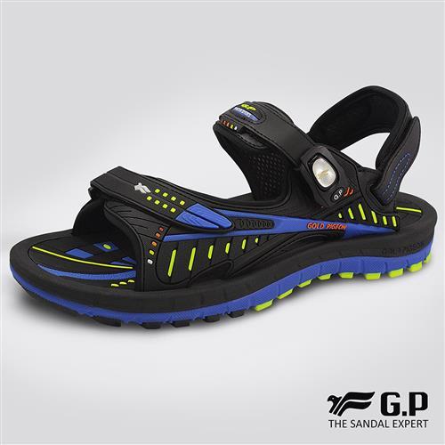G.P 磁扣兩用緩震Q軟涼拖鞋G8663-寶藍色(SIZE:38-44 共三色)