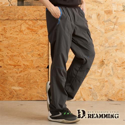 【Dreamming】機能款輕薄透氣鬆緊腰登山休閒運動長褲(共二色)