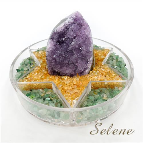 【Selene 珠寶】大衛星鴻運大開水晶陣(超強事業風水擺件)