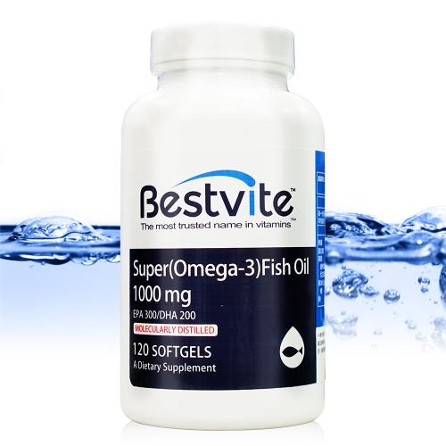 【美國BestVite】必賜力超級OMEGA-3魚油膠囊1瓶 (120顆)