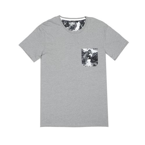 Timberland男女款淡麻灰色Still River Coolmax® 修身版圓領口袋 T 恤A1M19I84|短袖