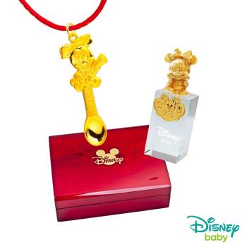 Disney迪士尼系列金飾 彌月金飾印章套組木盒-榜首美妮款-美妮造型印章 0.55錢