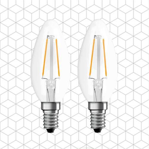MasterLuz  全電壓 4W E14 LED復古鎢絲尖清燈泡 黃光 ( 2入 )