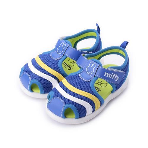 MIFFY 米飛兔護趾嗶嗶涼鞋 藍 小童鞋 鞋全家福