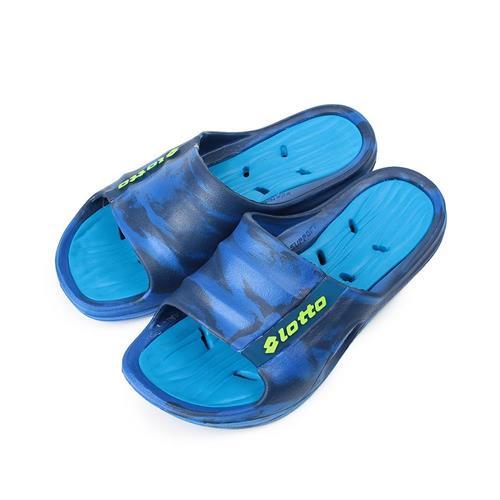 LOTTO 果凍排水拖鞋 藍 LT6AMS3526 男鞋 鞋全家福