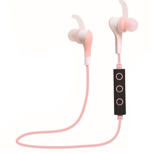 【YANGYI揚邑】YS50運動立體聲牛角入耳式IPX4級防潑水藍牙耳機-粉紅