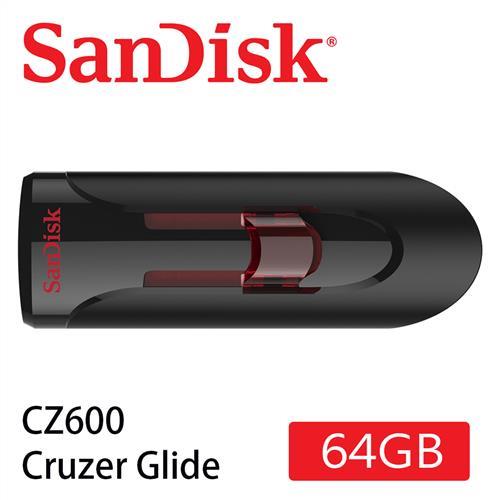 SanDisk CZ600  Cruzer Glide 3.0 USB 隨身碟 ( 64G/伸縮碟/紅滑蓋) [公司貨] 