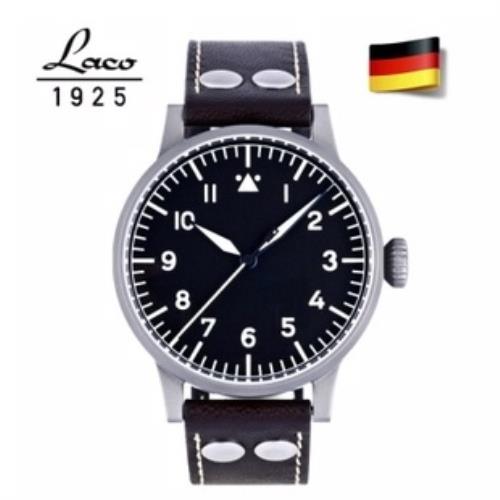 【Laco朗坤】德國進口 真皮夜光瑞士自動機械機芯男士錶 861748