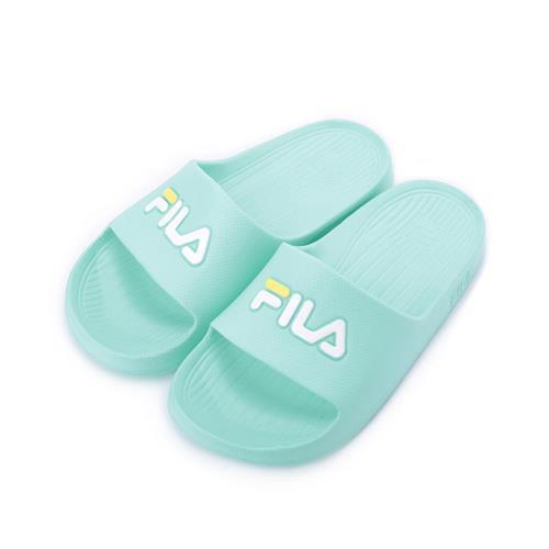 FILA 一體成型套式拖鞋 粉綠 4S355R-666 女鞋 鞋全家福