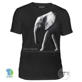 摩達客 (預購) 美國進口The Mountain 保護大象 中性短袖紀念T恤 柔軟舒適高級混紡