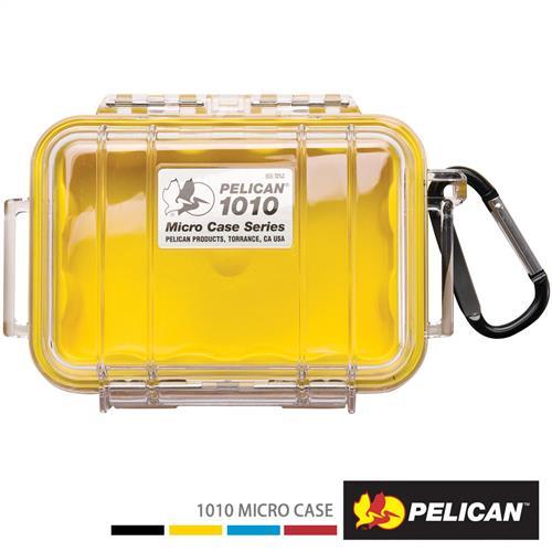 美國 PELICAN 1010 MicroCase 微型防水氣密箱-透明(黃)