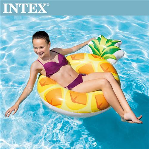 【INTEX】鳳梨PINEAPPLE游泳圈117x86cm 適用9歲+(56266)