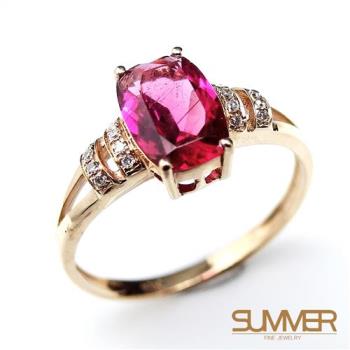 SUMMER寶石 天然碧璽18K金戒指 1.1ct(KG-71)