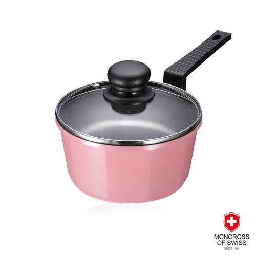 MONCROSS瑞士櫻花綻粉奶鍋具組含蓋