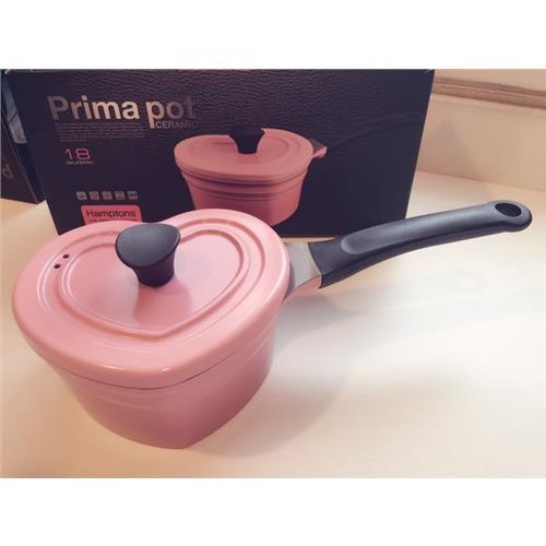 Hamptons韓國 Prima Pot 18cm 有柄心型鍋(粉紅)