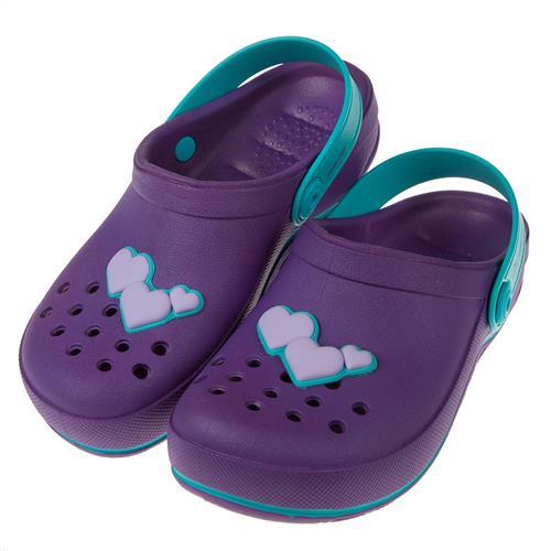 《布布童鞋》Rider心心相印紫色兒童布希鞋(15~19公分)I8G825F