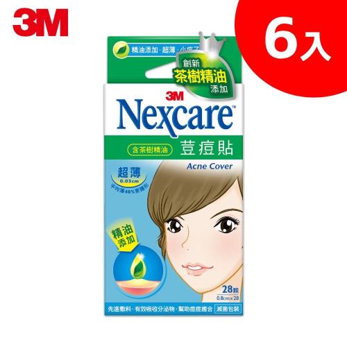 3M Nexcare 茶樹精油荳痘隱形貼-ETA028超薄小痘型 6入組