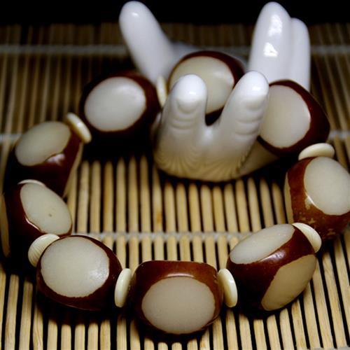 【八方開運】天然花皮三面磨菩提根佛珠手鍊手串(20mm左右)