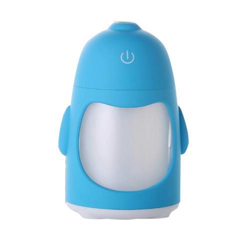 Elite Living 可愛企鵝USB水氧機噴霧安眠夜燈(藍/粉)