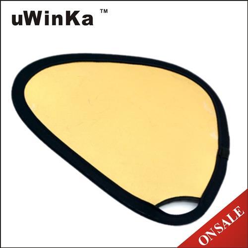 uWinka 2-in-1二合一反光板打光板RE-H30G(手持式,金色反光板銀色反光板,長約30cm,附收納袋)