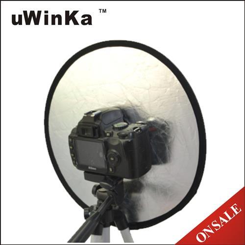 uWinka 2-in-1二合一反光板打光板 RE-R30G( 鏡頭穿孔式 ;金色反光板銀色反光板;長30cm,附收納袋)