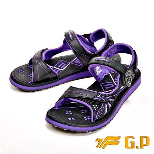 【G.P】時尚休閒柔軟舒適兩用涼鞋 女款-紫(另有黑桃)