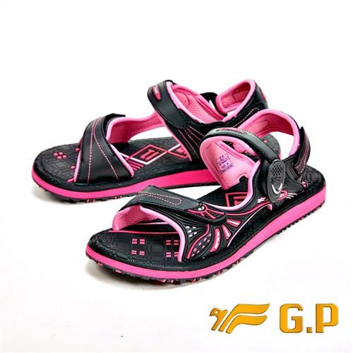 【G.P】時尚休閒柔軟舒適兩用涼鞋 女款-黑桃(另有紫)