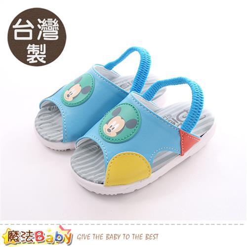魔法Baby 寶寶鞋 台灣製迪士尼米奇正版幼兒嗶嗶鞋~sk0407