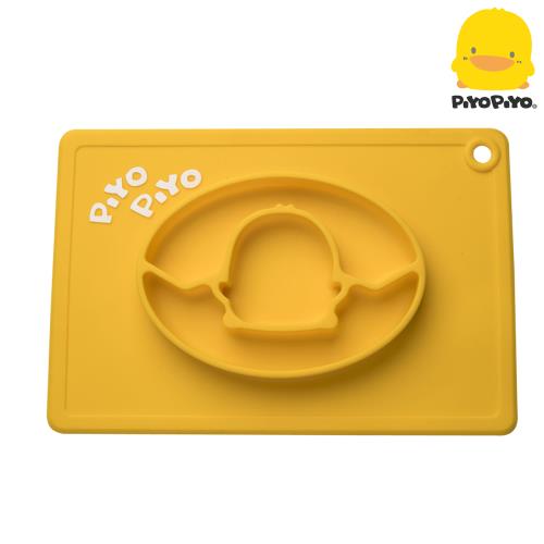 黃色小鴨PiyoPiyo-一體式防滑矽膠餐盤