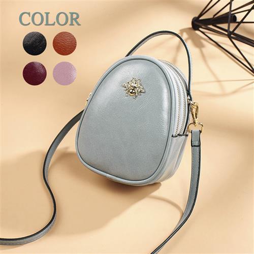 lapagayo 蜜蜂皮革多夾層斜揹包-預購-共5色