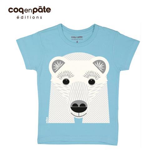 【BabyTiger虎兒寶】COQENPATE 法國有機棉童趣 短袖 T-SHIRT - 北極熊