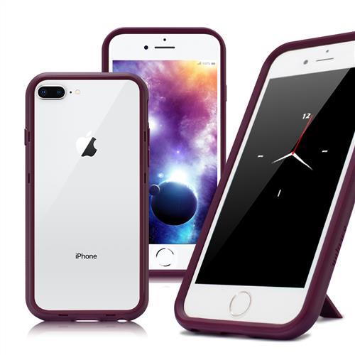 Thunder X iPhone 8 Plus/ 7 Plus 防摔邊框手機殼-紫
