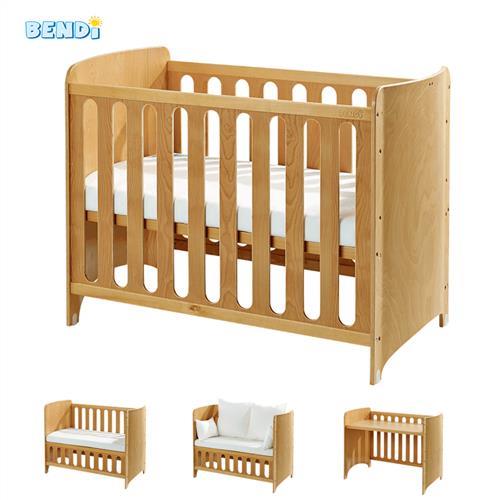 Bendi i-Lu wood櫸木多功能嬰兒床-中床標配(床組+獨立筒床墊)