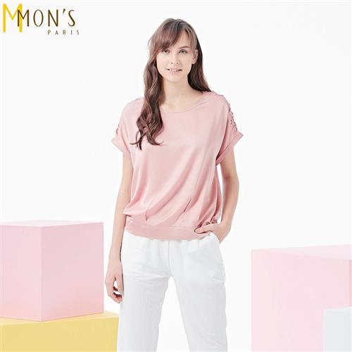 MONS沁膚質感緞面上衣