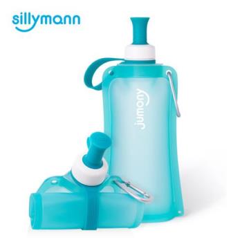 韓國sillymann 100%簡約便攜捲式鉑金矽膠水瓶-550ml (薄荷藍)