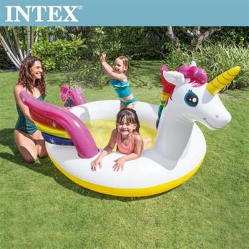 INTEX 獨角獸噴水戲水游泳池(272*193*104cm)(151L)適用2歲+(57441)