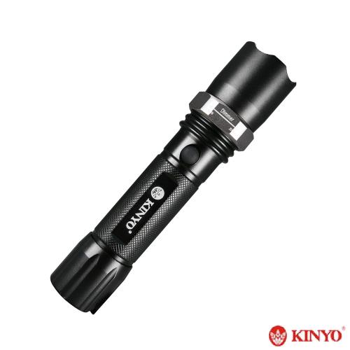 【KINYO】3W調光鋁合金手電筒-LED-827