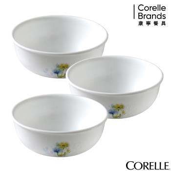 【美國康寧】CORELLE 花漾彩繪3件式韓式湯碗組C03