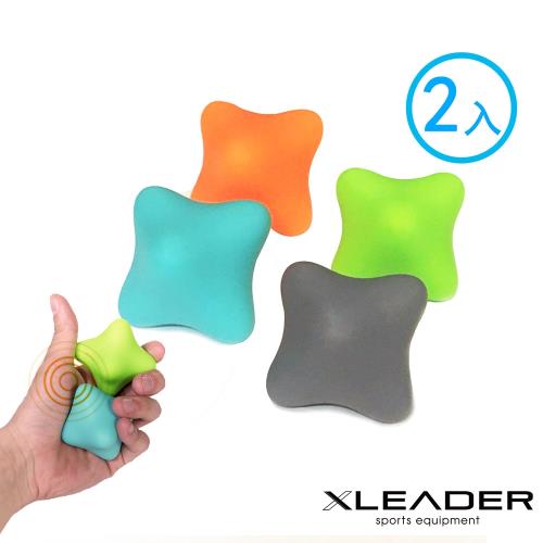 LeaderX環保矽膠六角紓壓握力球筋膜球2入顏色隨機