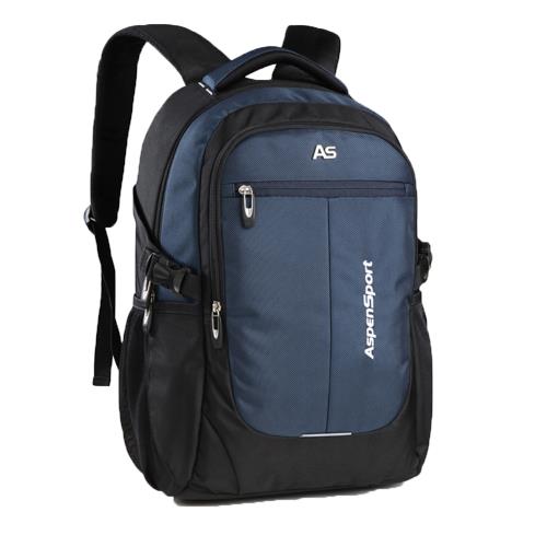 PUSH!商務旅遊箱包用品1680D 防水雙肩背包電腦包商務包旅遊包學生書包U47-1藍色
