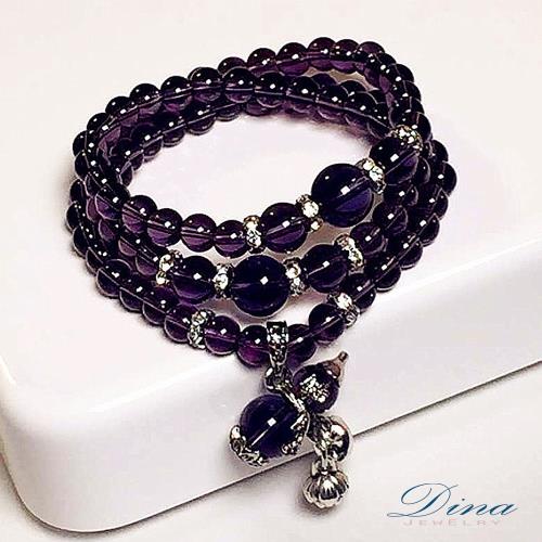 DINA JEWELRY蒂娜珠寶  紫水晶招財 造型串珠手鍊 (DD8426)
