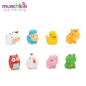 munchkin滿趣健-動物農場噴水洗澡玩具8入