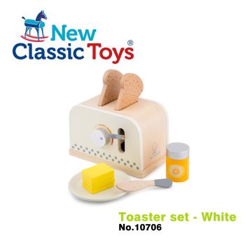 荷蘭New Classic Toys 木製家家酒麵包機 - 優雅白 - 10706