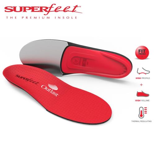 [ 美國SUPERfeet ] 保暖型健康超級足弓鞋墊(紅色)