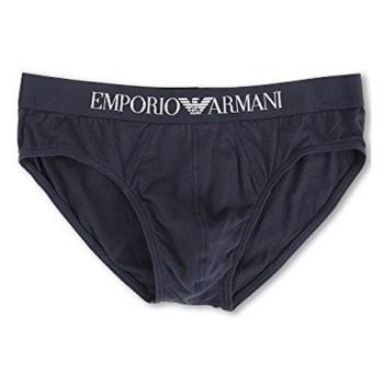 EMPORIO ARMANI 男時尚品味標誌彈力棉深藍色三角內著(預購)