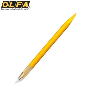 日本OLFA專業筆刀雕刻刀AK-5(握把處細緻菱格刻紋手感佳;附30枚30°刀片和刀片盒即立臺)雕刻筆刀pen knife