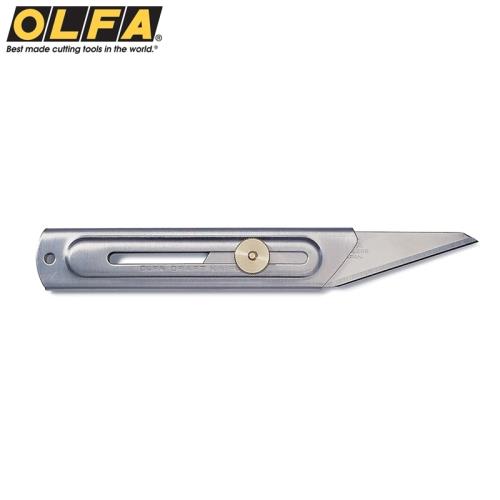 本OLFA不鏽鋼工藝刀木工刀CK-2(附繫繩孔;不銹鋼刀身，可水洗;雙向刀刃厚達1.2mm)Craft Knife嫁接刀尖尾刀
