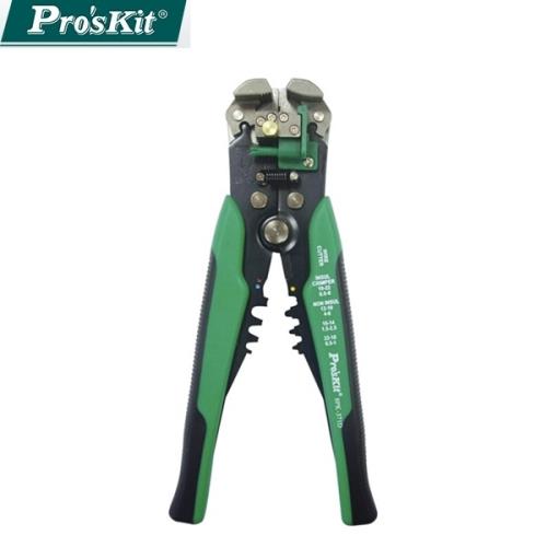 台灣ProsKit寶工多功能自動剝線鉗剪切壓接剪鉗8PK-371D(長210mm;AWG 24-10即0.2~6.0mm)
